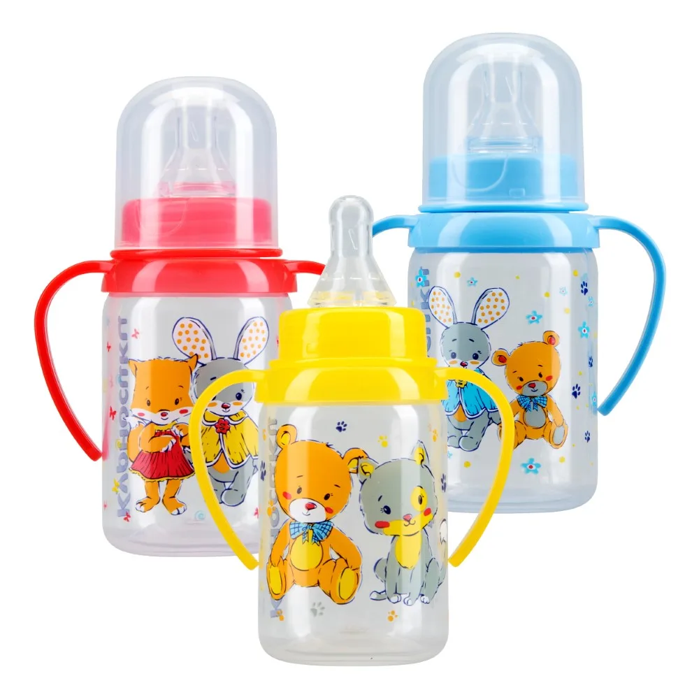 Kurnosiki polypropylene bottle with handles and silicone nipple 6+ 125 ml/11000