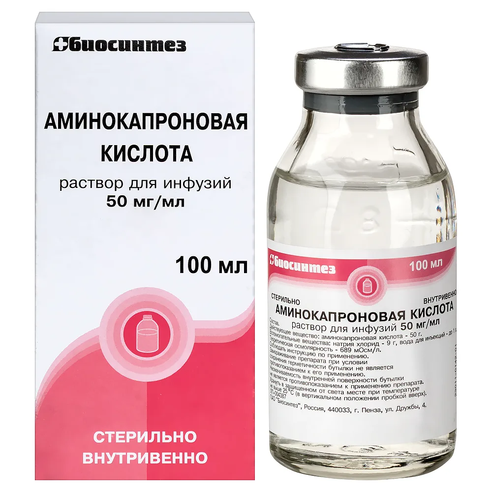Aminocaproic Acid 50 mg/ml 1 pc bottle infusion solution 100 ml