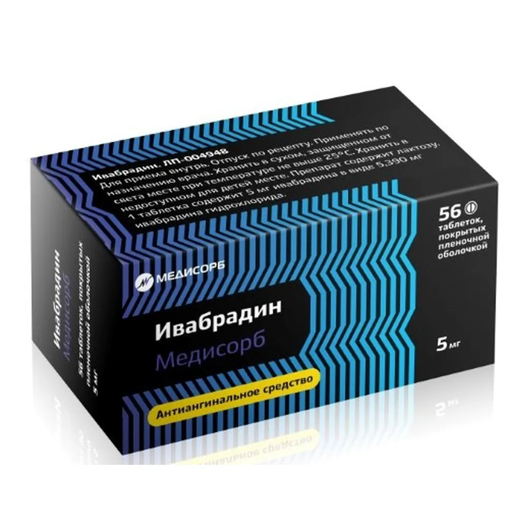 Ivabradine Medisorb 5 mg 56 tablets, film-coated