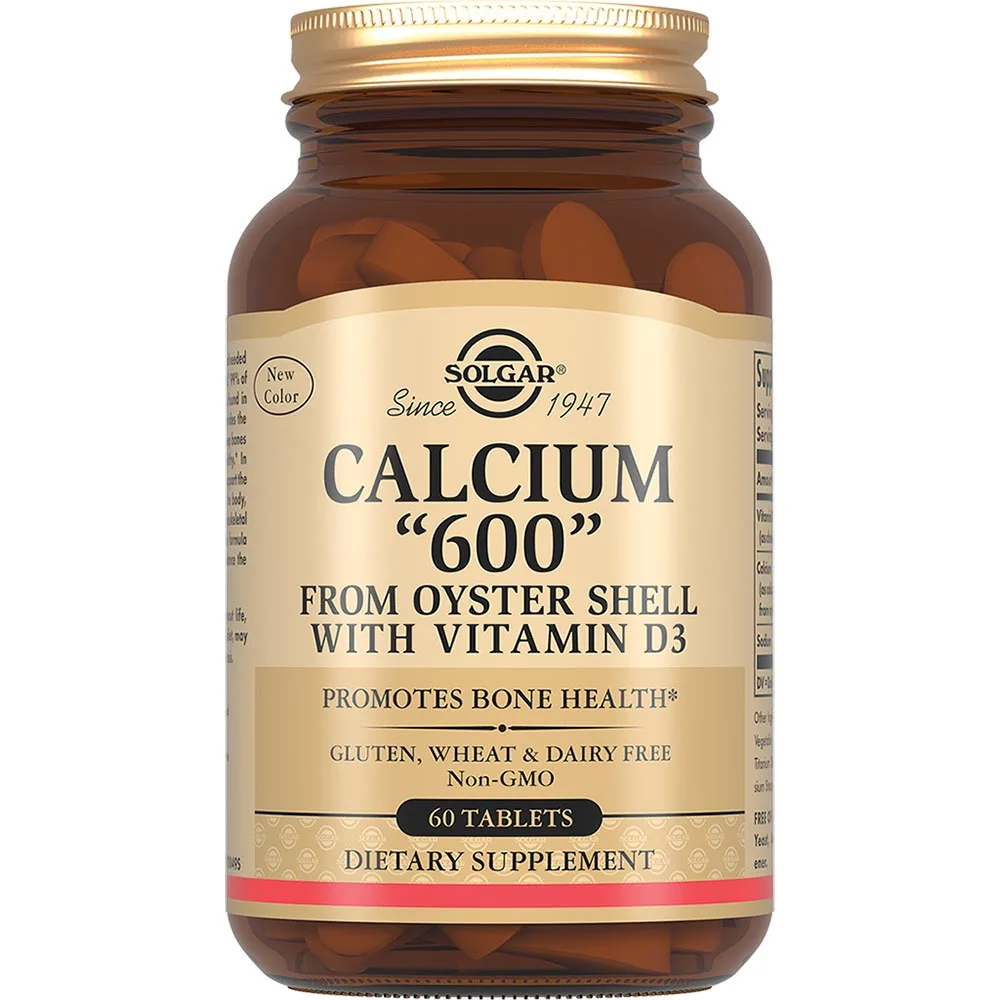 Solgar Calcium 600 from Oyster Shells with Vitamin D3 60 Tablets