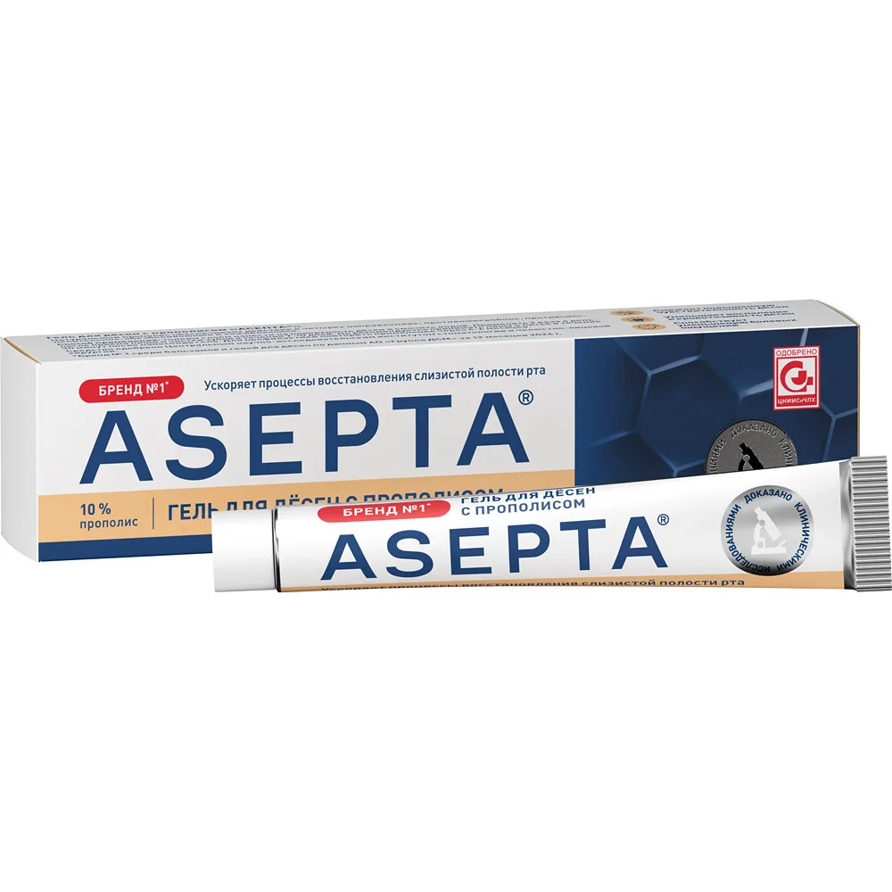 Asepta periodontal gel for gums with propolis 10 g