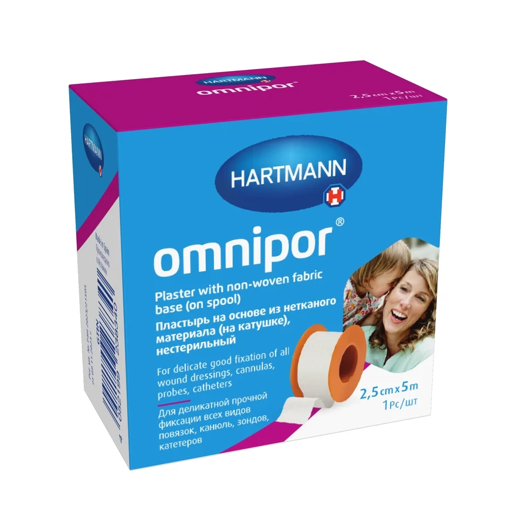 Omnipor patch based on non-woven material (on a roll) sterile 2.5 cm x 5 m