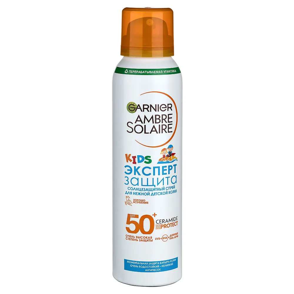 Garnier Ambre Solaire Kids Expert Sun Protection Spray for Delicate Skin SPF 50+ 150 ml
