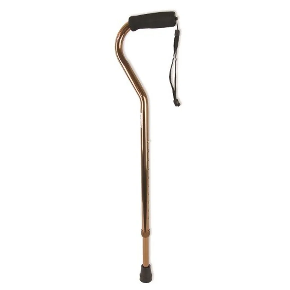 Amco 45 Telescopic Metal Walking Cane with Centered Handle/Bronze