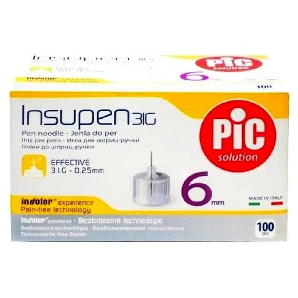 Insupen needles for pen injector 31g 1/4 0.25x6 mm 100 pcs.