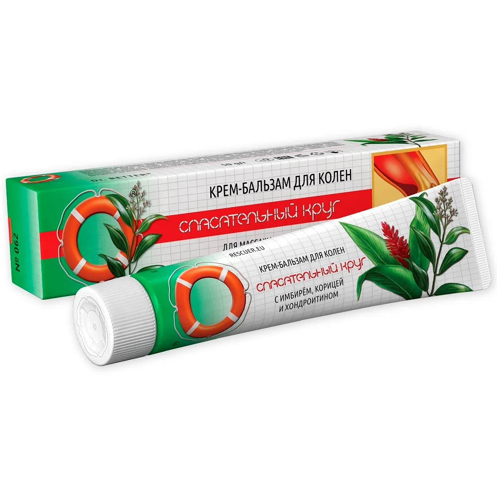 Rescue Circle Cream-Balm for Knees with Ginger, Cinnamon, and Chondroitin 50 g/ Art 062