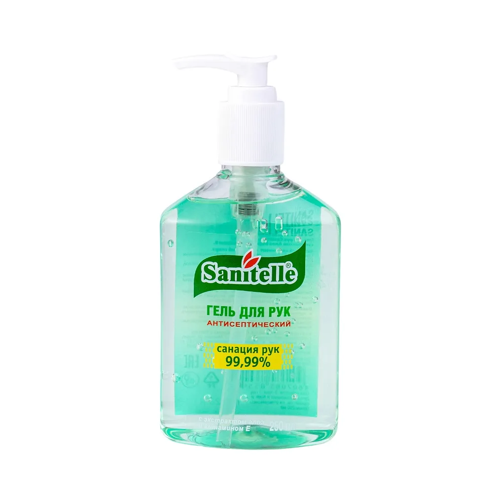 Sanitelle antiseptic hand gel with aloe extract and vitamin E 250 ml