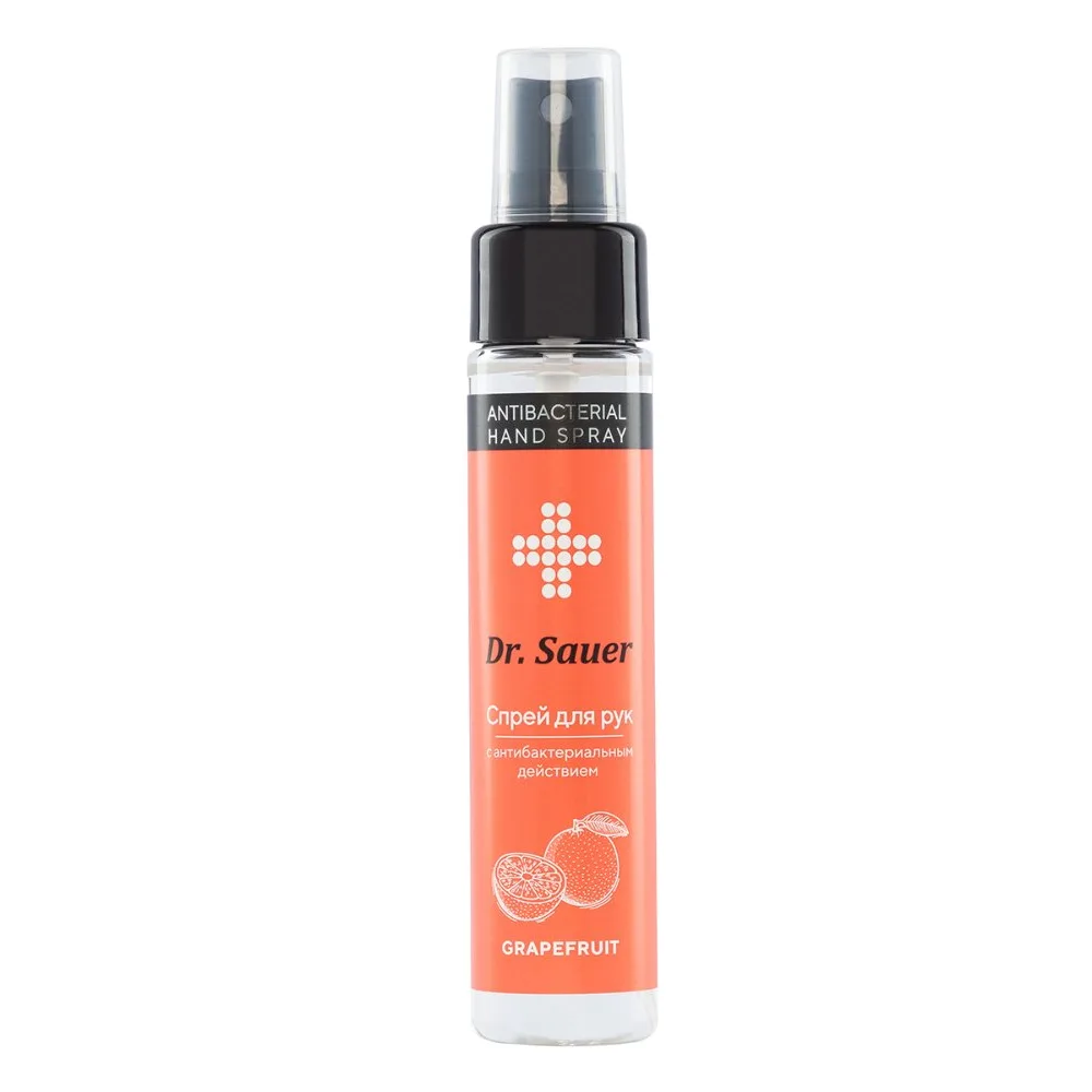 Dr Sauer Hand Spray with Antibacterial Action Grapefruit 60 ml / 75% Alcohol