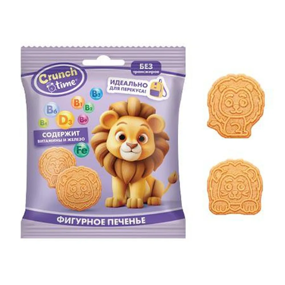 Crunch Time Sugar Cookies Enriched with Vitamins and Minerals for Preschool Nutrition Ages 3 to 6 Years 20 g