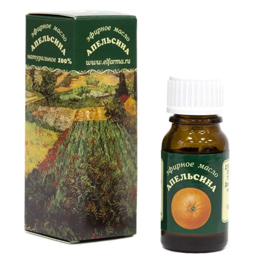 Elfarma orange essential oil 10 ml in individual packaging