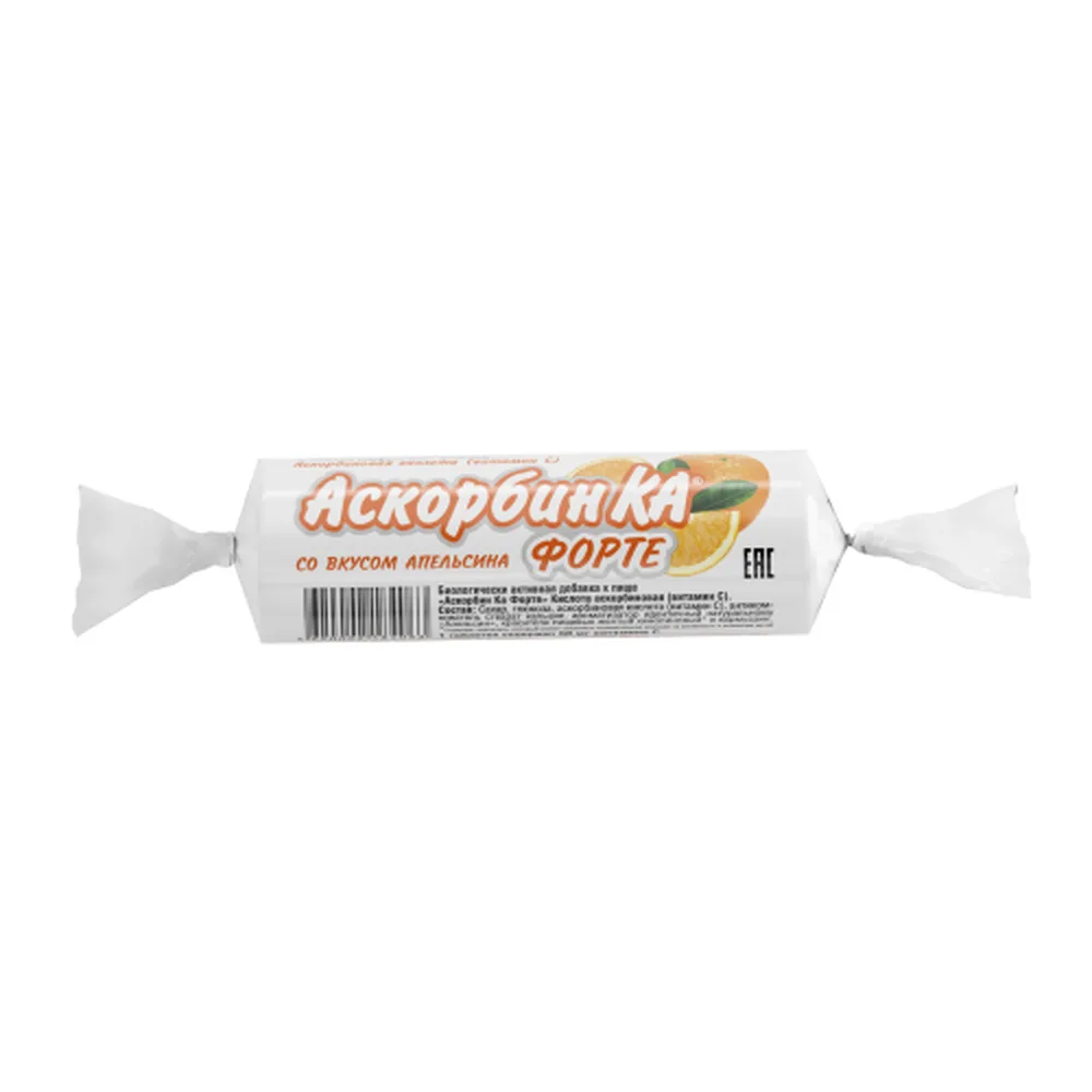 Ascorbic Acid Forte 10 pcs Chewable Tablets 3 g/Orange
