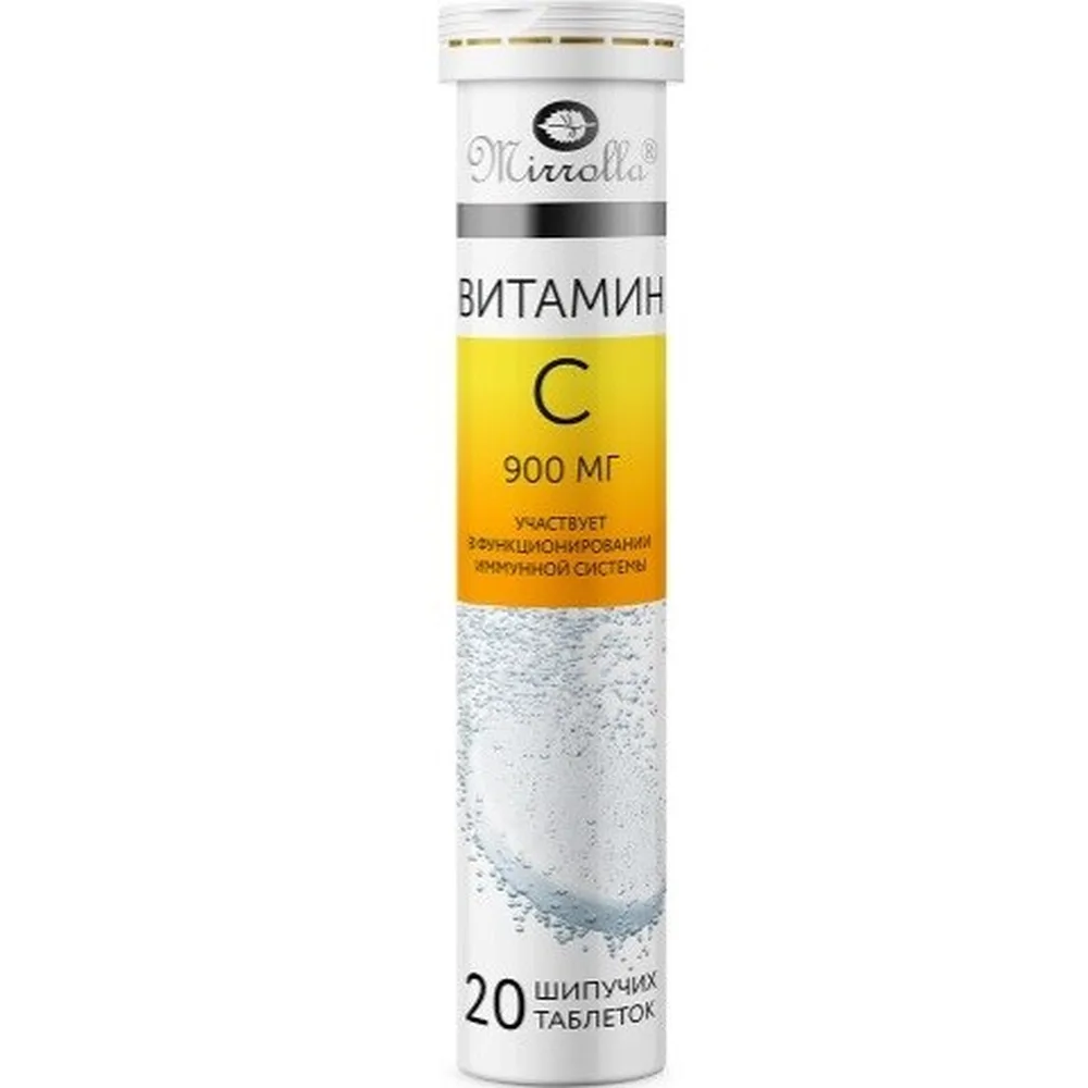 Mirrolla vitamin C 900 with orange flavor 20 effervescent tablets