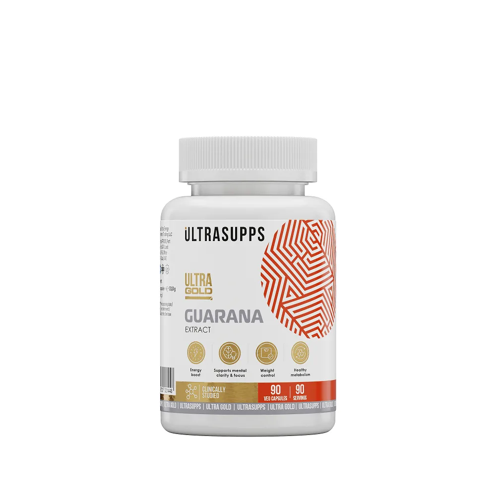Ultrasupps Ultra Gold Guarana 90 Capsules 376 mg/Container