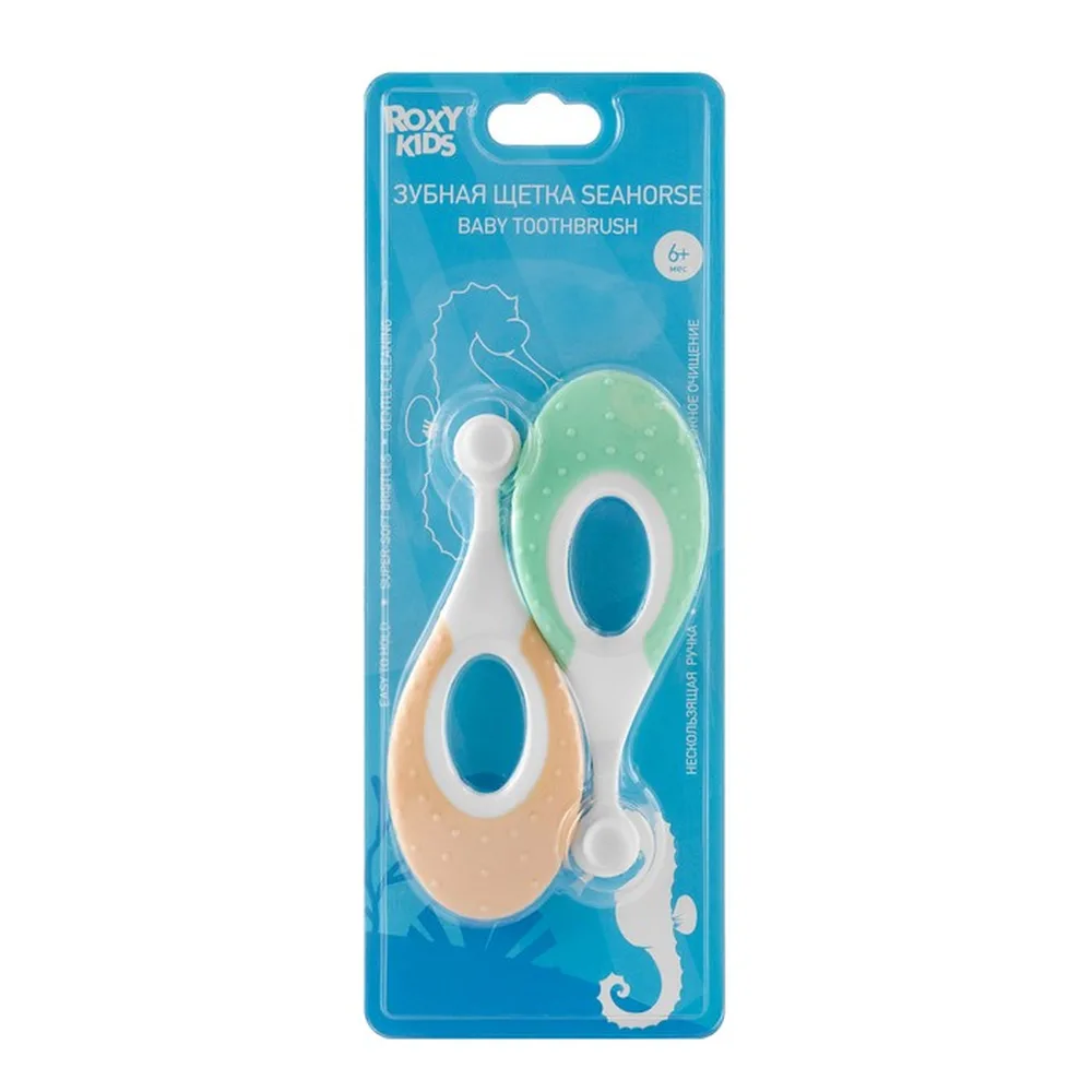Roxy-kids toothbrush for children 6+ 2 pcs/green+orange