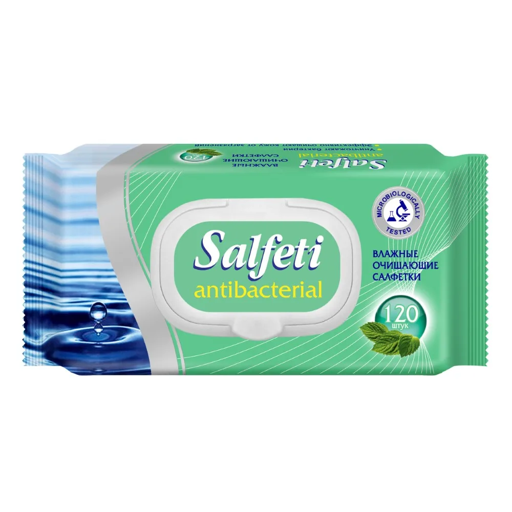 Salfeti Antibacterial Wipes Cleansing Wet 120 pcs.