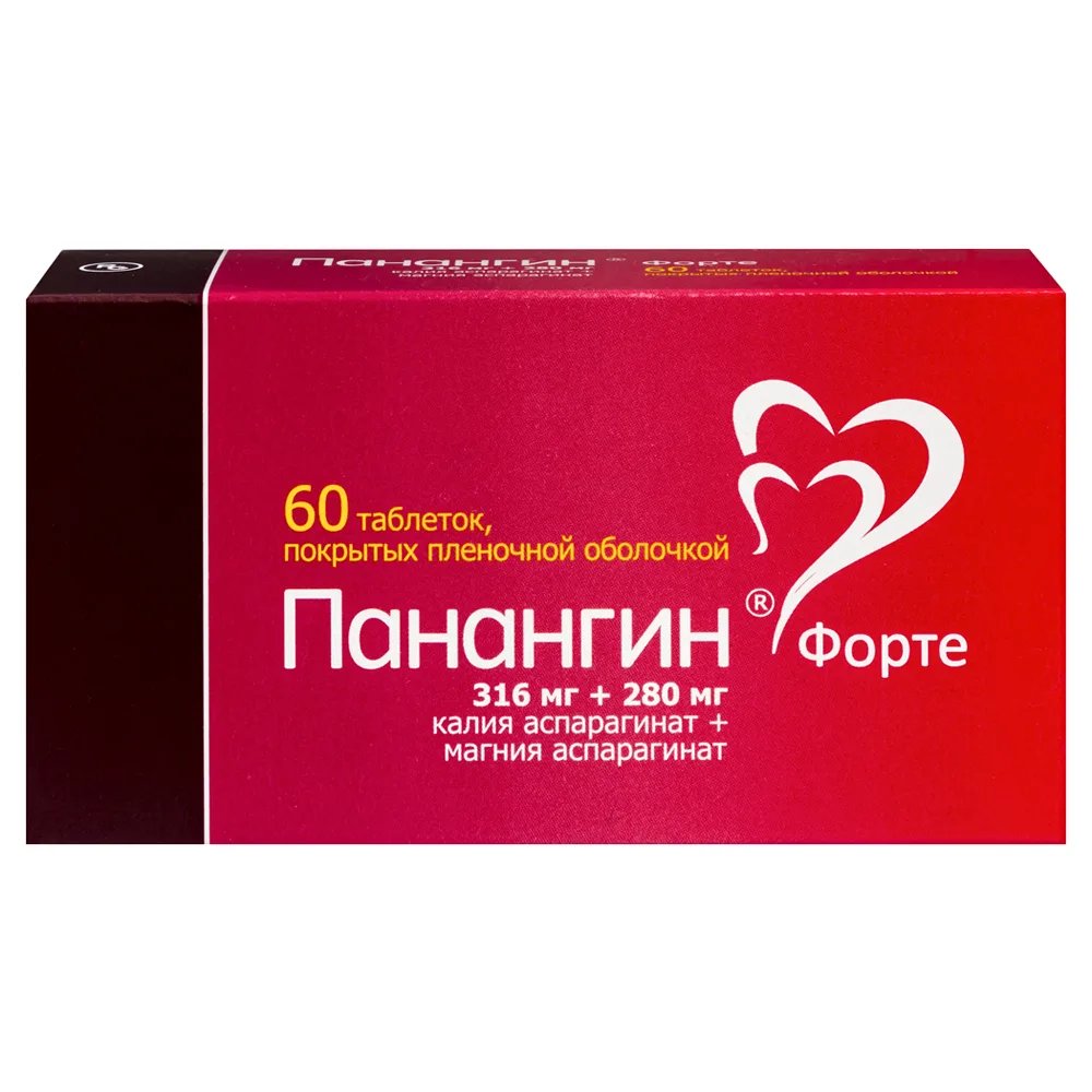 Panangin Forte 316 mg + 280 mg 60 coated tablets