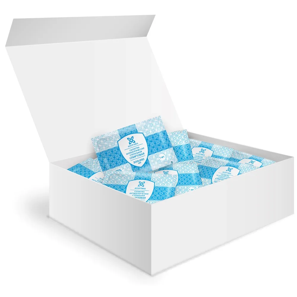 Antiseptic Alcohol Wipe 200x250 mm 60 pcs