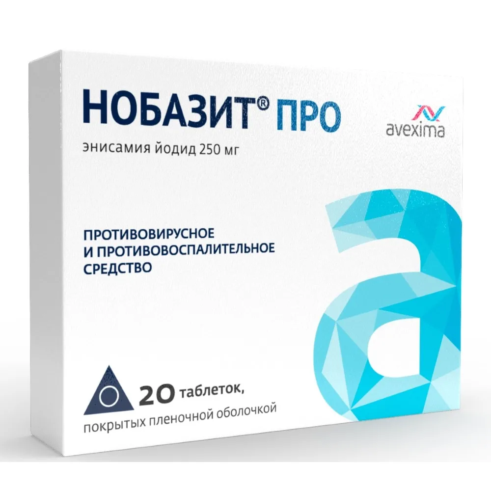 Nobazit Pro 250 mg 20 coated tablets