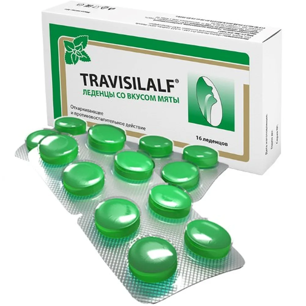 Travisilalf mint lozenges 16 pcs 2.5 g