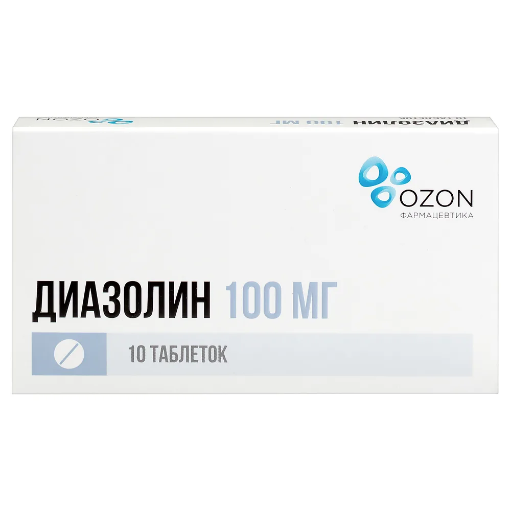 Diazolin 100 mg 10 tablets