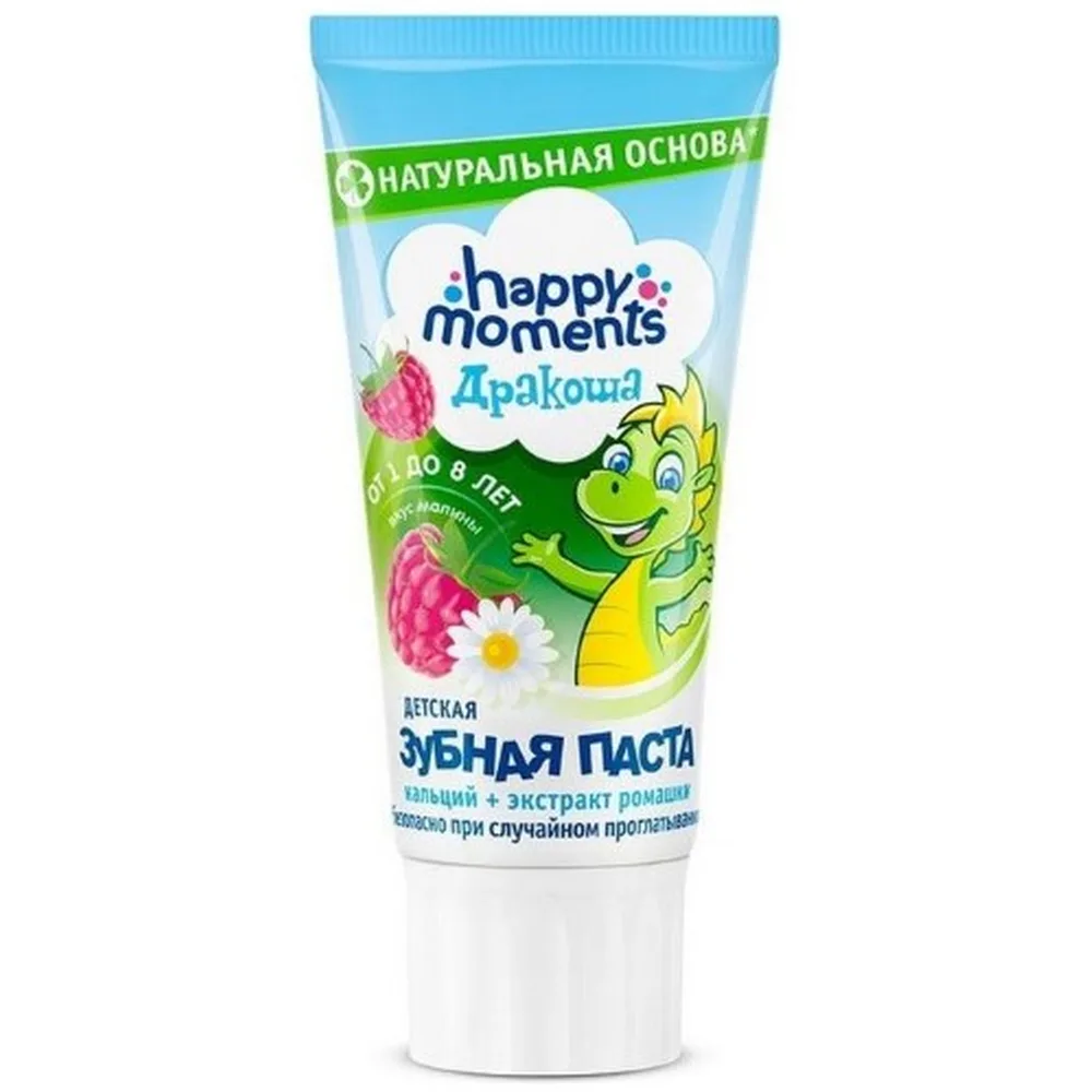 Happy Moments Drakosha Gel Toothpaste for Children 60 ml/Raspberry
