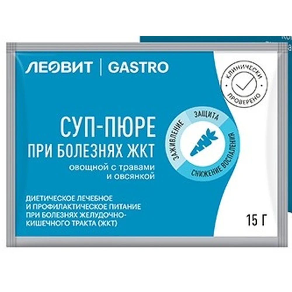 Leovit gastro vegetable puree soup with herbs and oats 15 g pack
