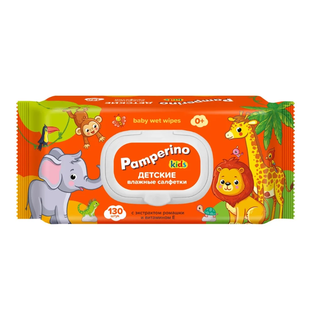 Pamperino Kids Wipes Moisturizing with Chamomile Extract and Vitamin E 130 pcs.