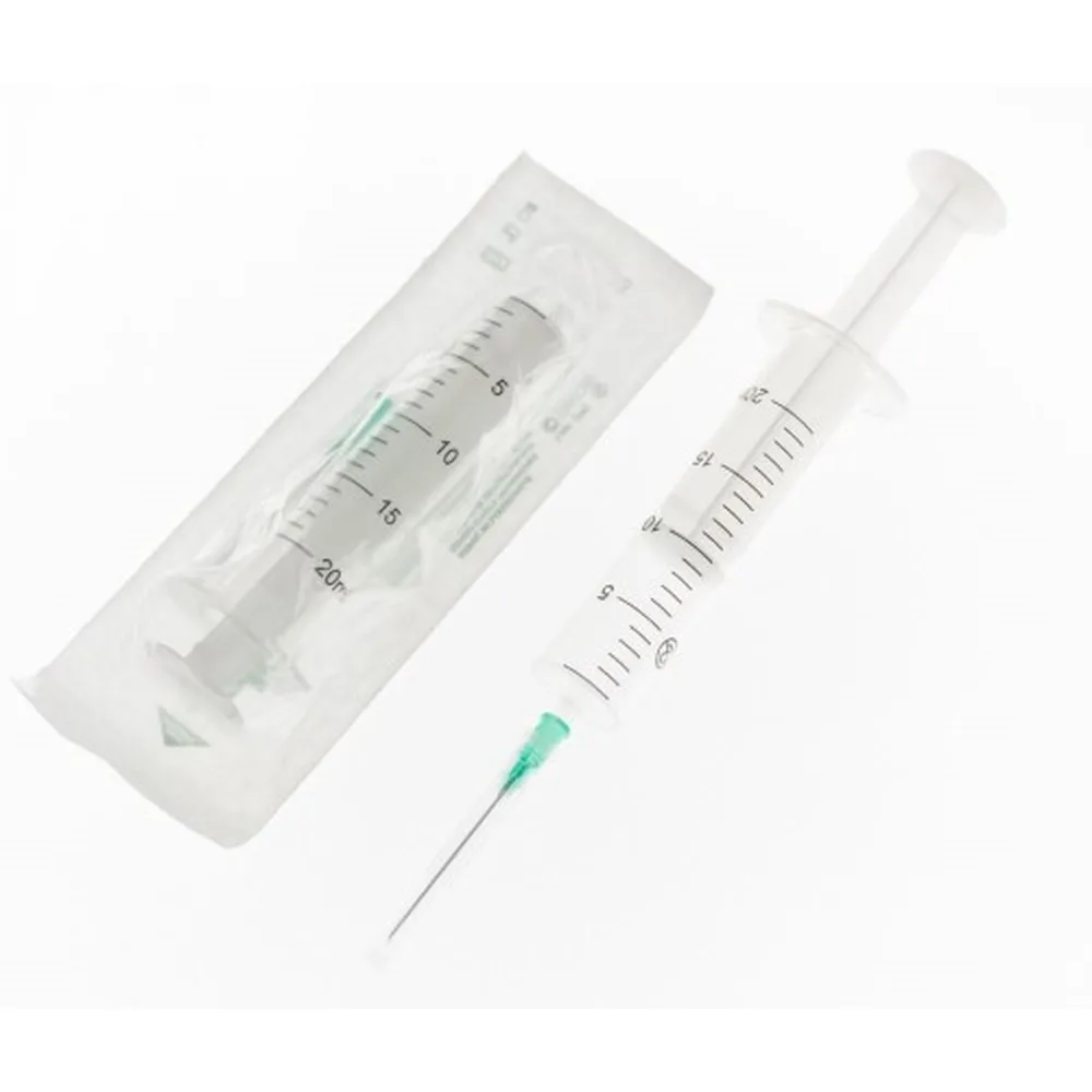 20 ml 2-component syringe 20 pcs luer with needle 0.8x40