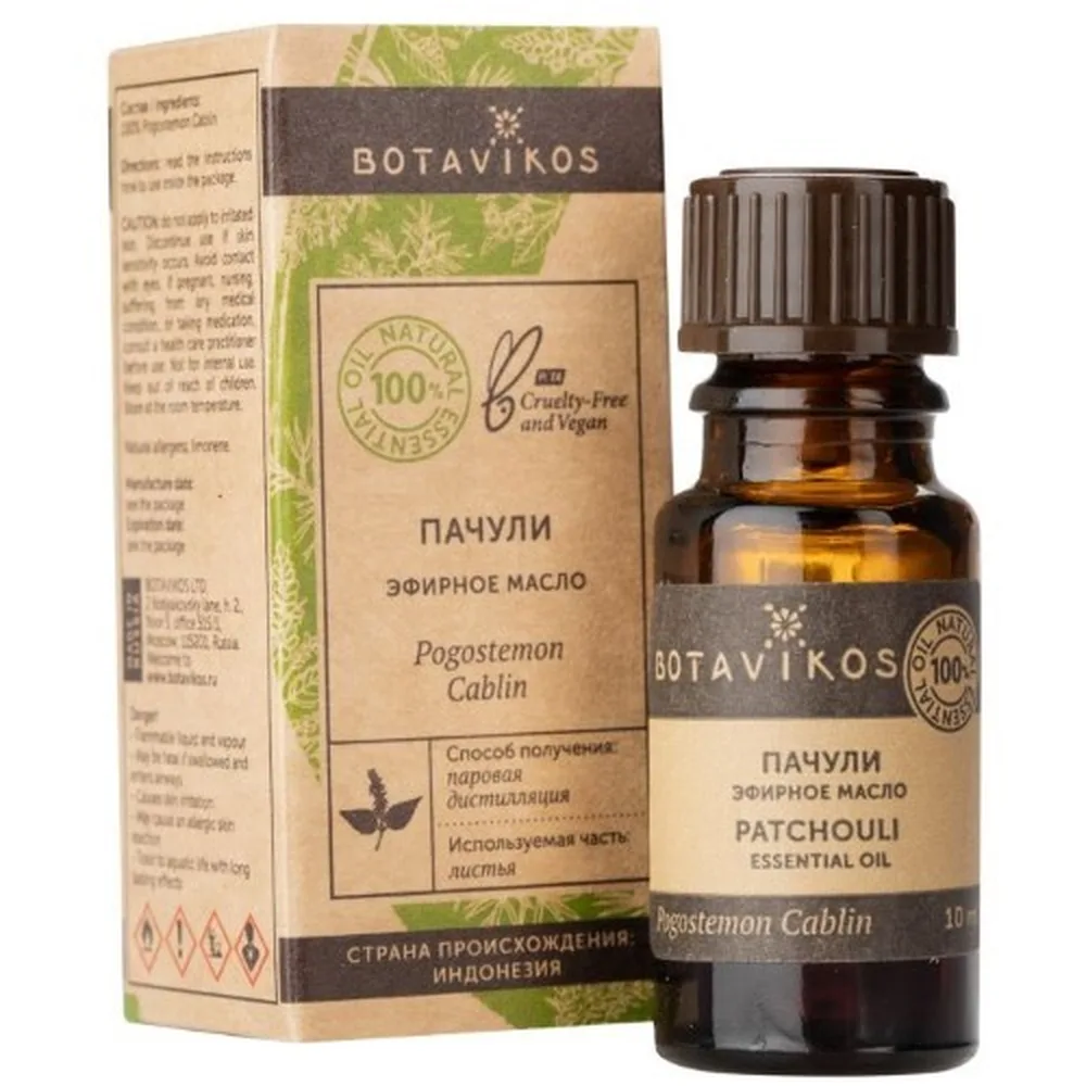 Botavikos Patchouli Essential Oil 10 ml in Individual Packaging