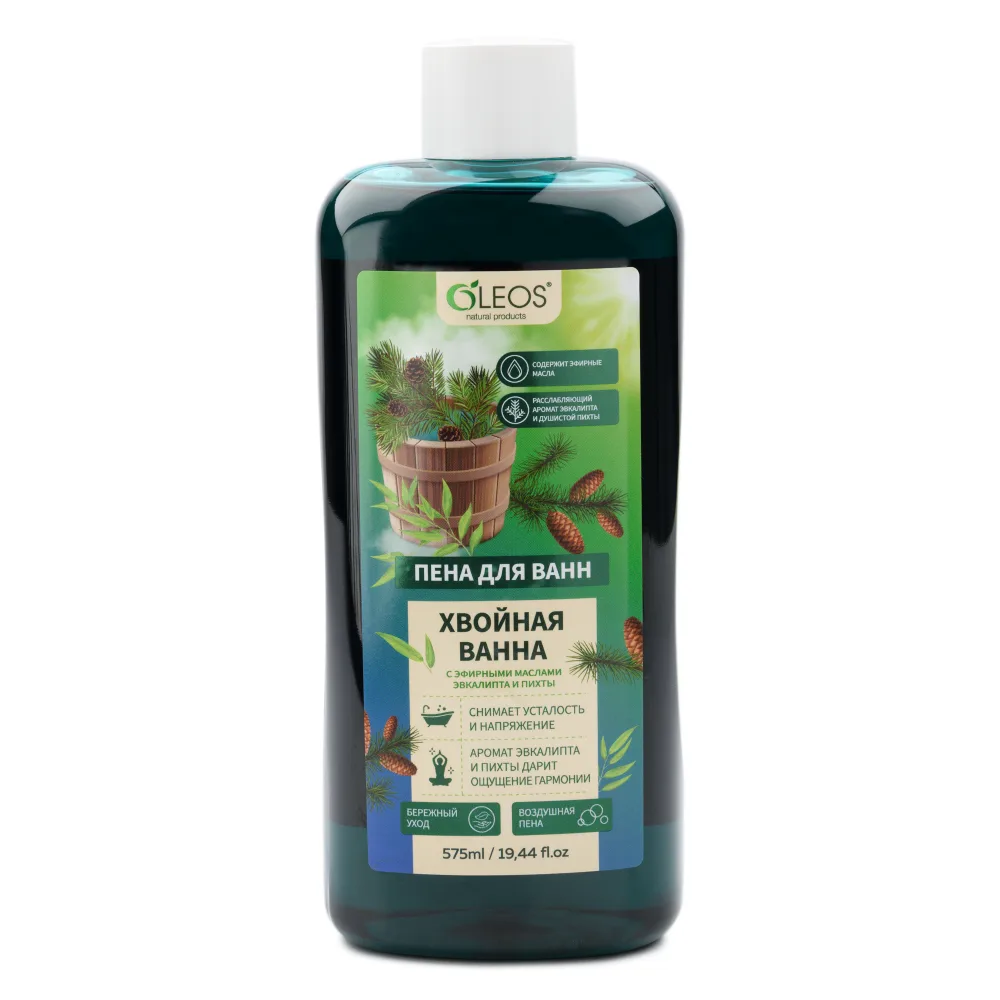 Oleos Pine Bath Foam with Eucalyptus and Fir Essential Oils 575 ml