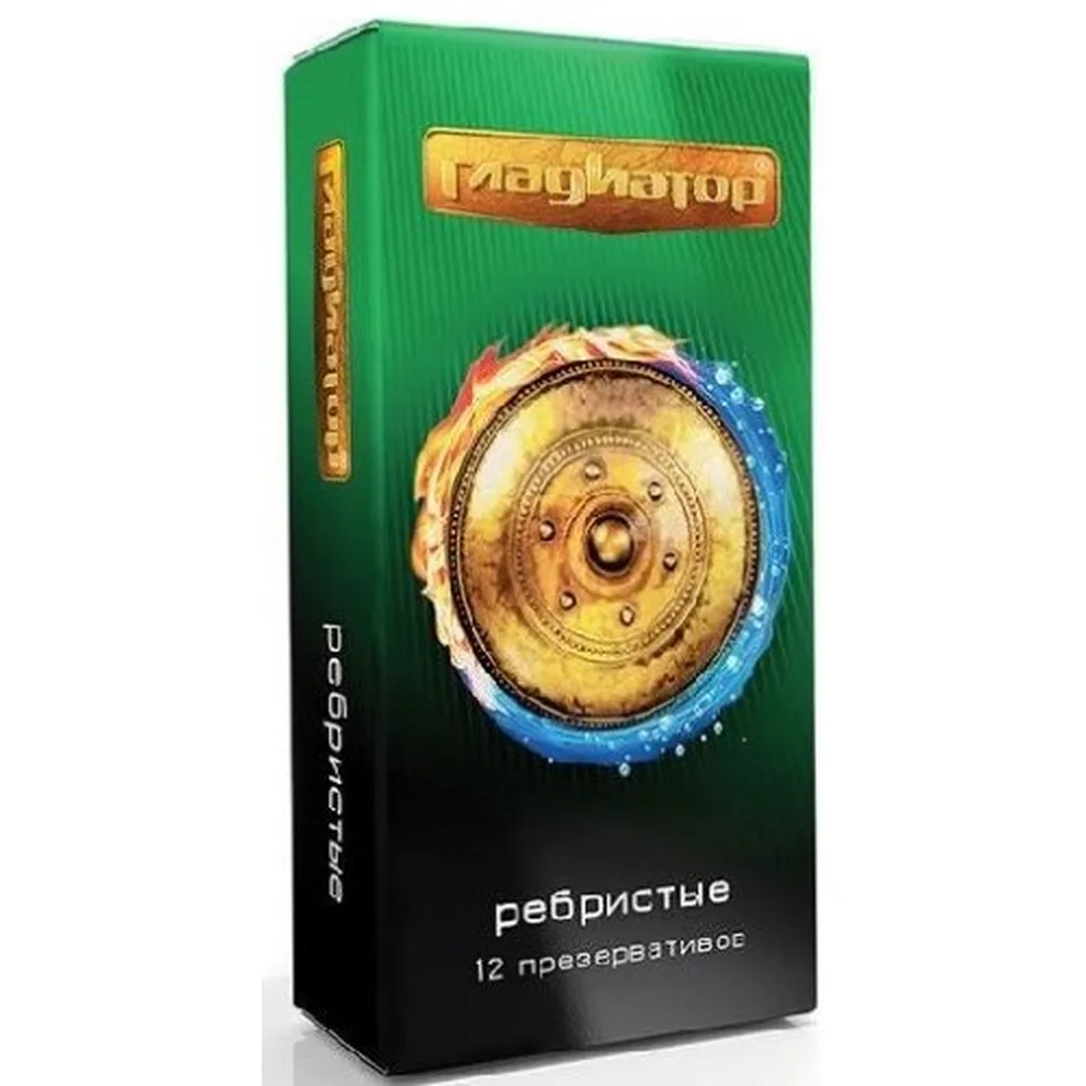 Gladiator Ribbed Condoms 12 pcs.