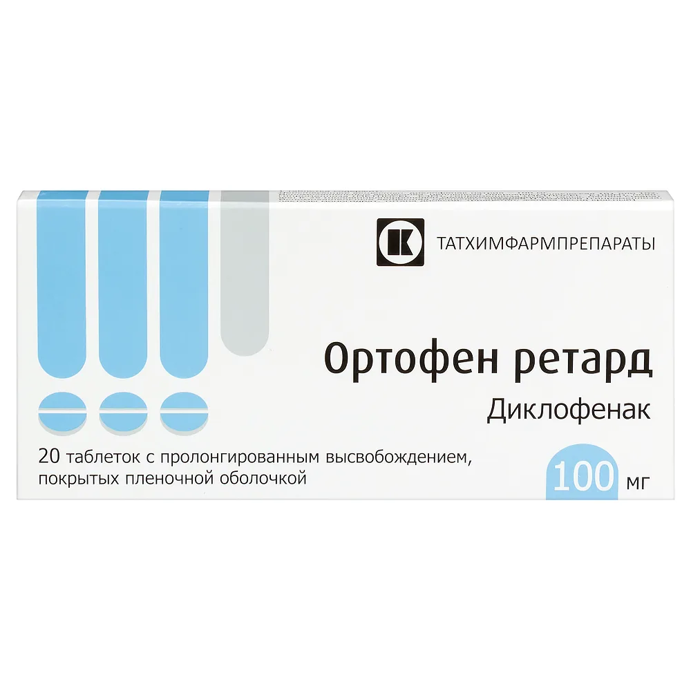 Ortofen Retard 100 mg 20 tablets prolonged-release film-coated