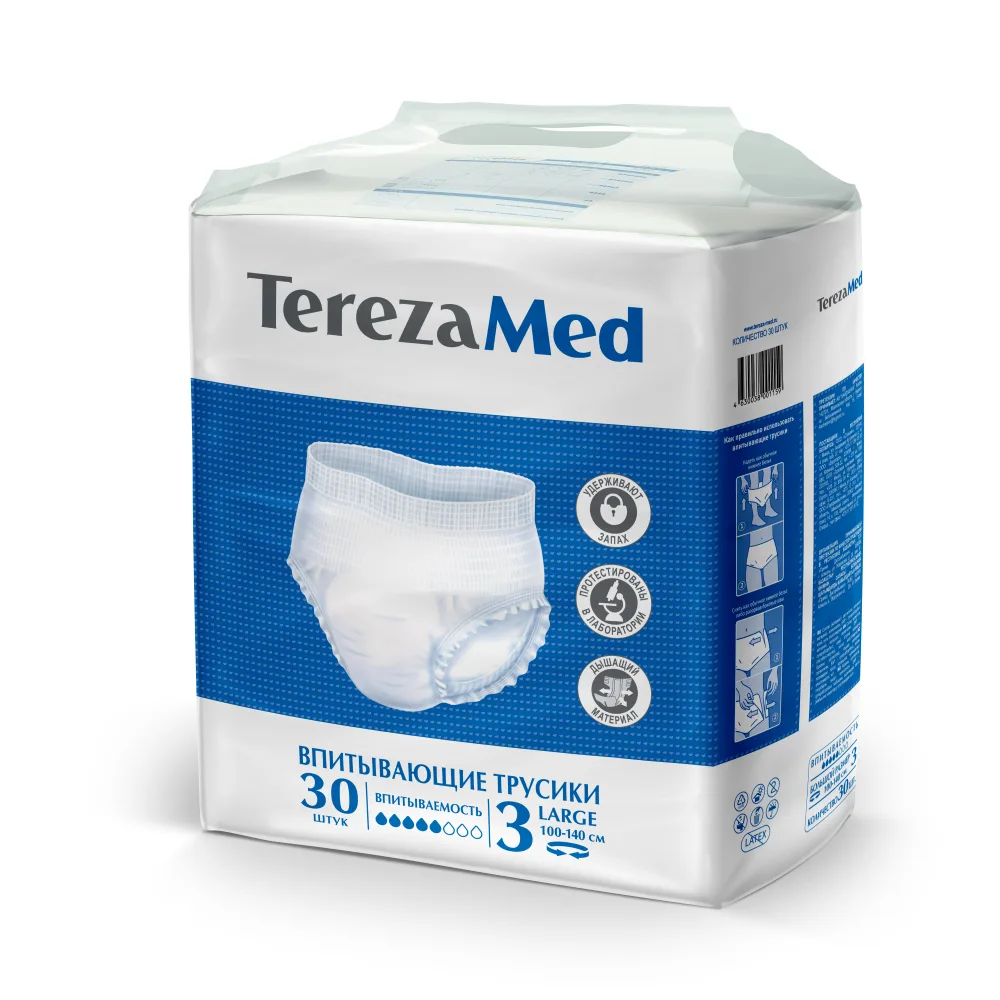 Terezamed Adult Diapers Large (No. 3) 30 pcs