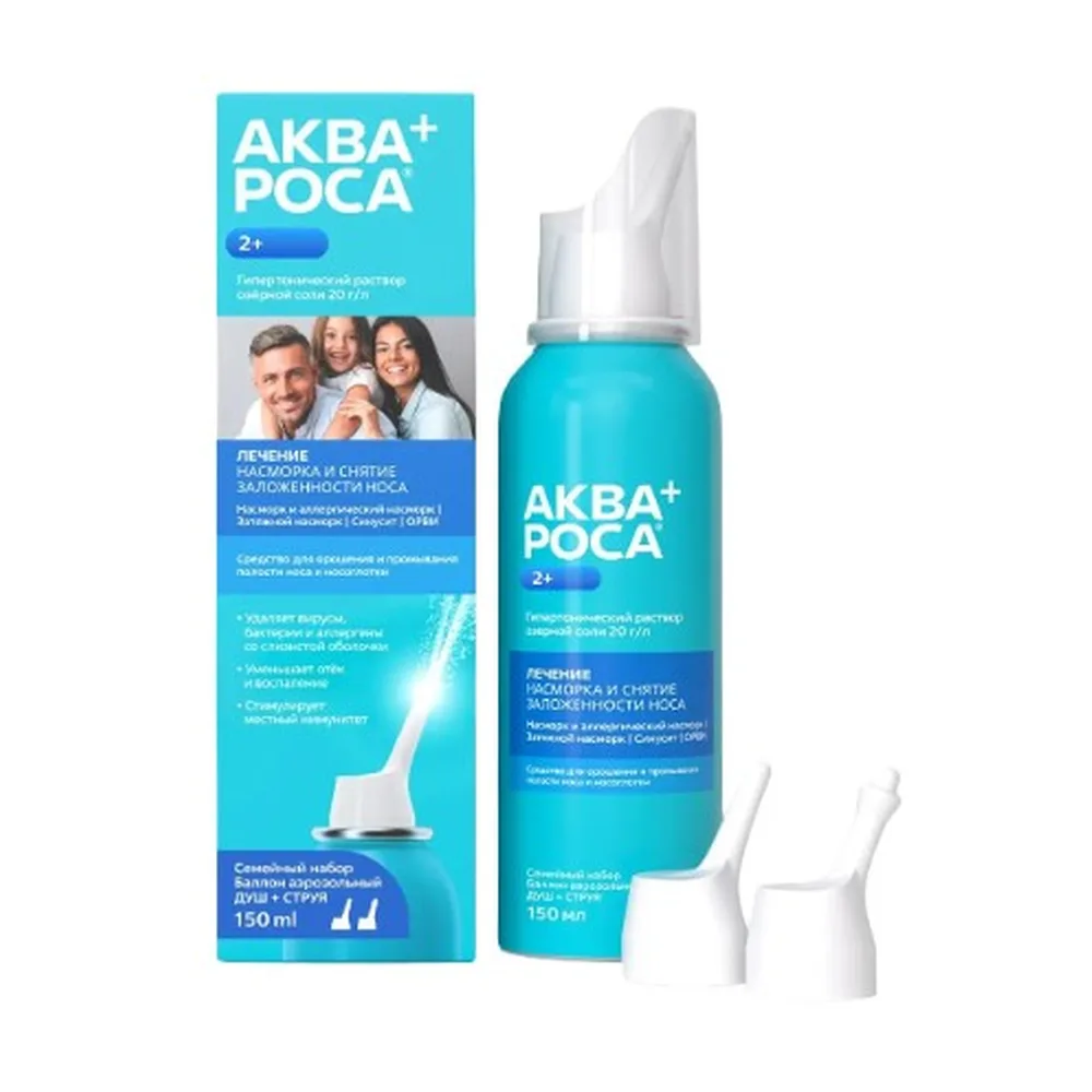 Aqua Rosa+ 150 ml family kit aerosol can