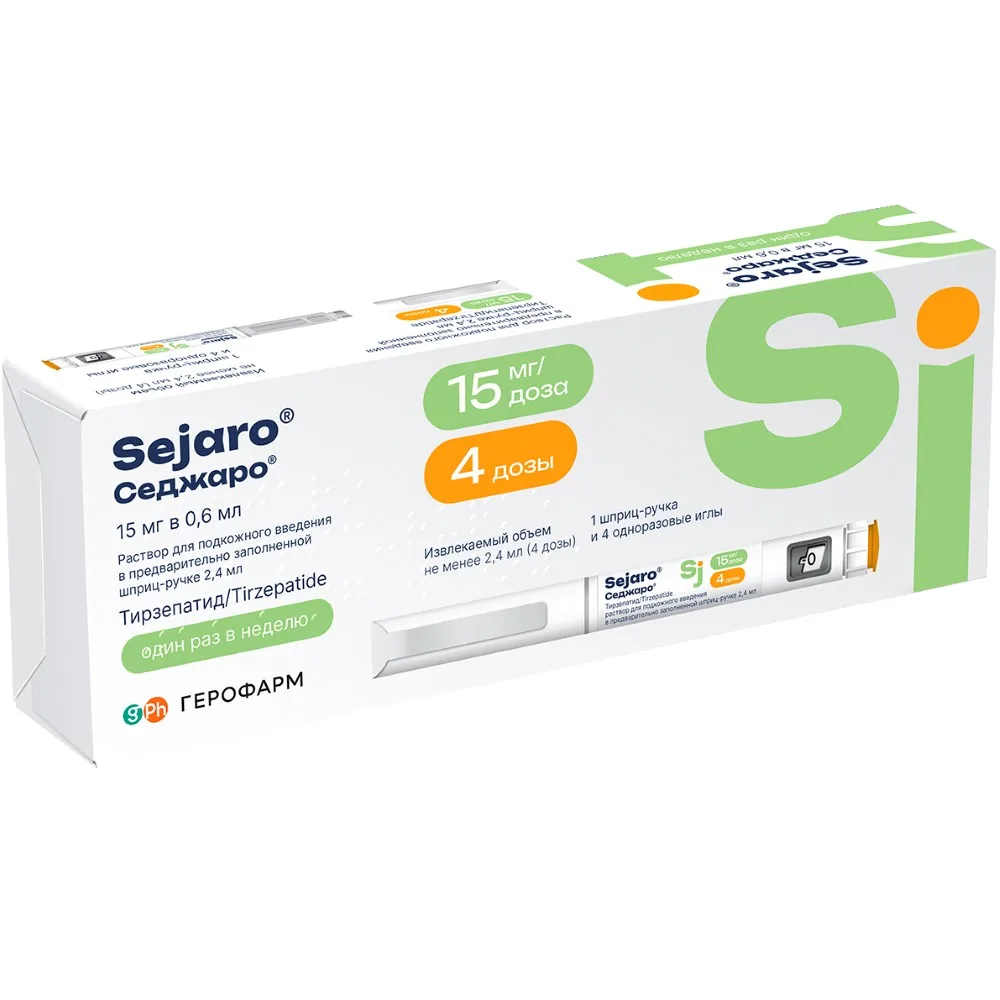 Sejaro 15 mg/dose pen injector solution for subcutaneous administration + 4 pcs. needle
