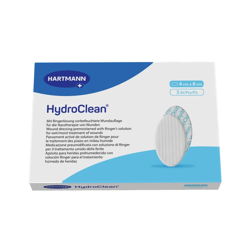 Hydroclean sterile hydroactive dressing for wound healing in a moist environment size 4 cm x 8 cm 3 pcs.