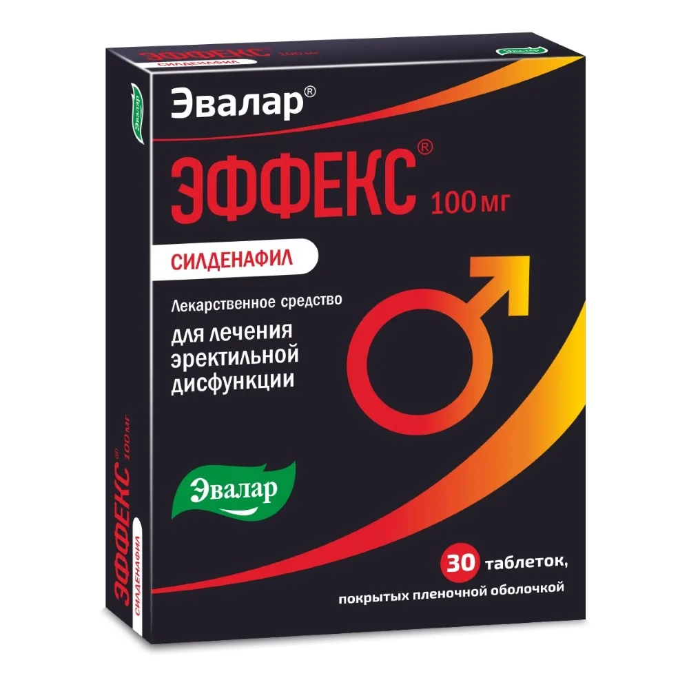 Effex Sildenafil 100 mg 30 tablets blister film-coated