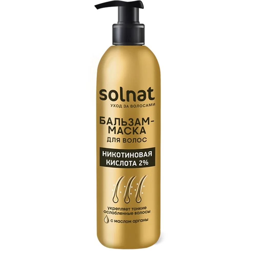 Solnat Hair Balm-Mask with Argan Oil Nicotinic Acid 2% 250 ml