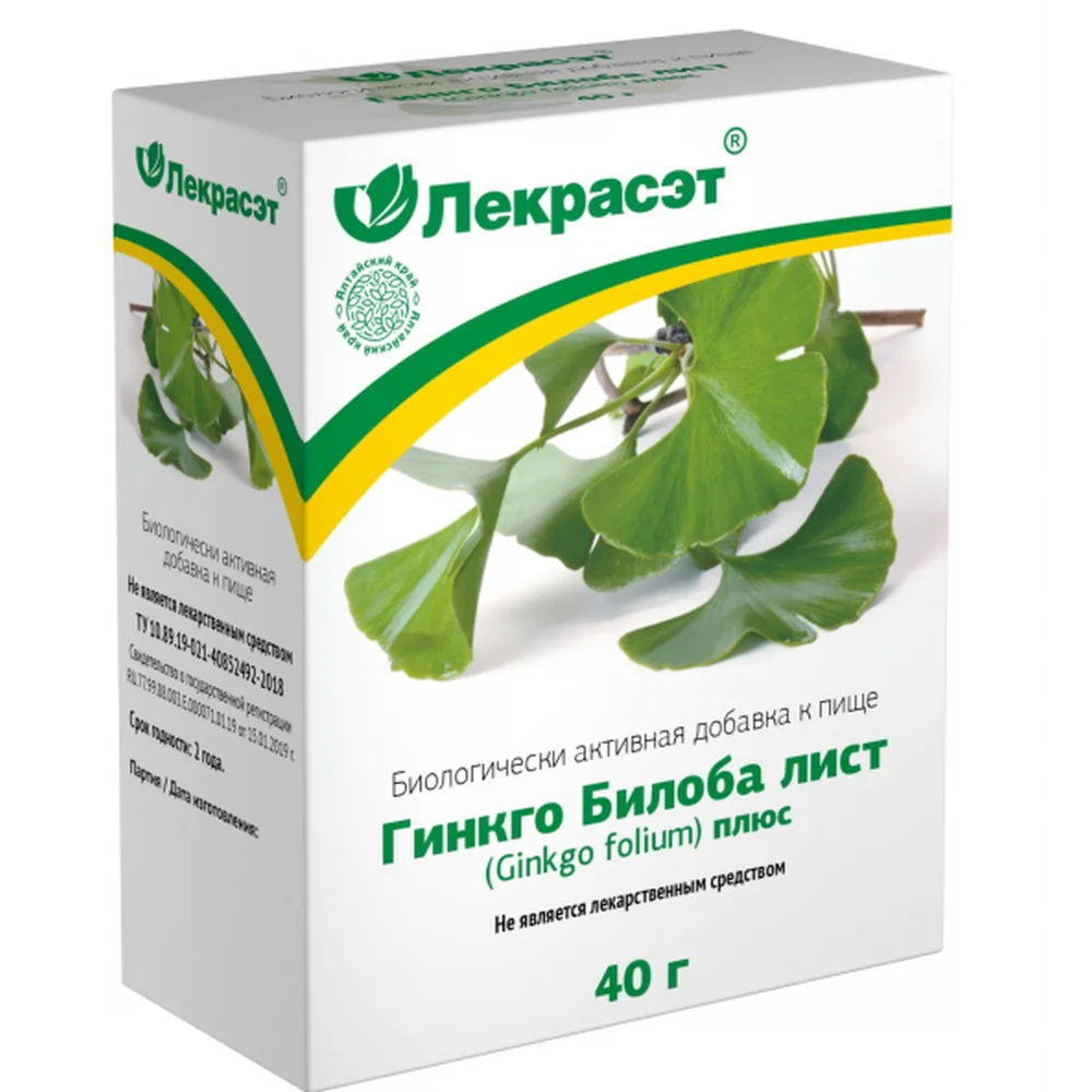 Ginkgo biloba leaf plus 40 g/lekraset/
