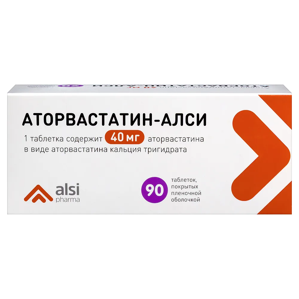 Atorvastatin-Alsi 40 mg 90 tablets, film-coated