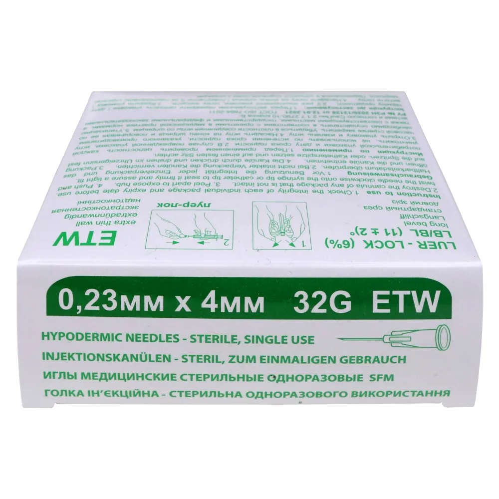 SFM Sterile Disposable Medical Needles 32G 0.23 mm x 4 mm 50 pcs