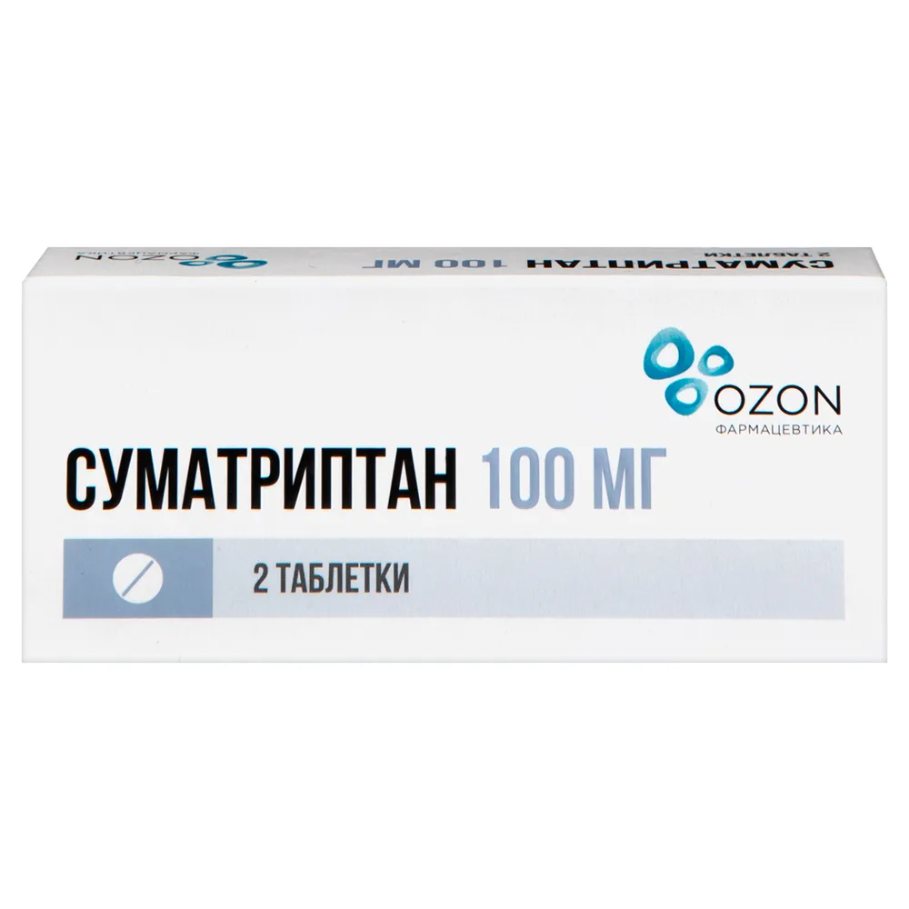 Sumatriptan 100 mg 2 tablets, film-coated