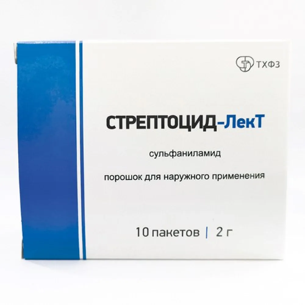 Streptocid-Lect 2 g powder for external use package of 10 pcs.