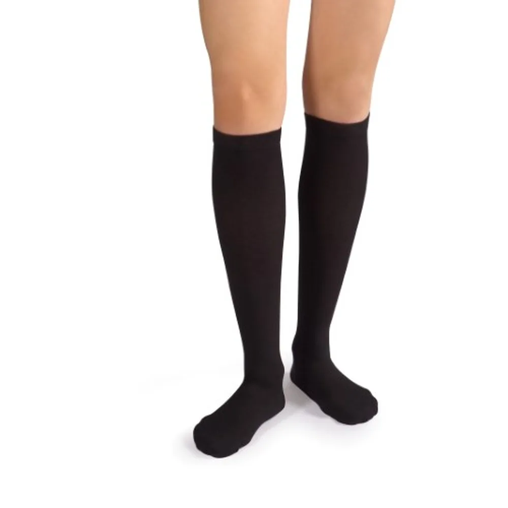 Men's knee-high stockings med jw-127 compression with reinforced foot/22-32 mm Hg/class 2/size 5/black
