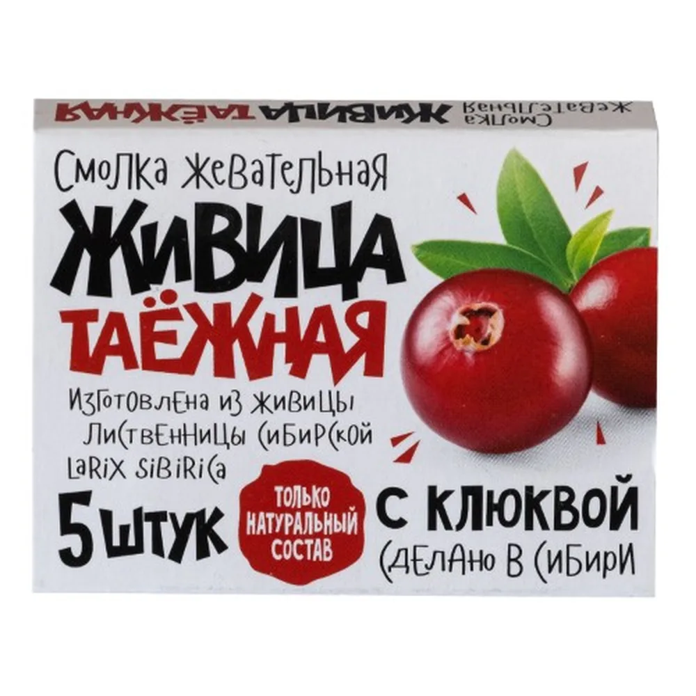 Taiga Resin Chewing Gum with Cranberry 5 pcs.