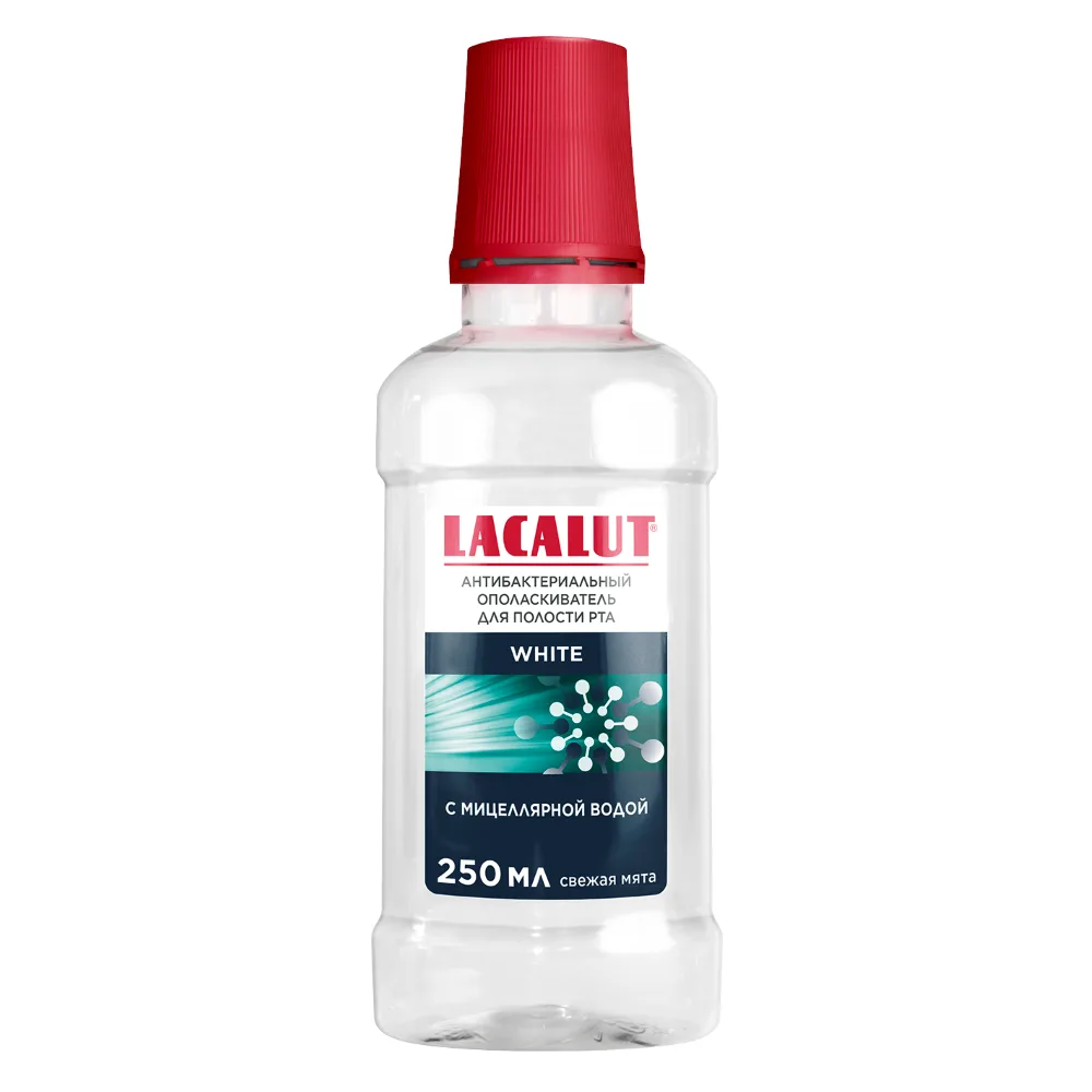 Lacalut Antibacterial Mouthwash White 250 ml