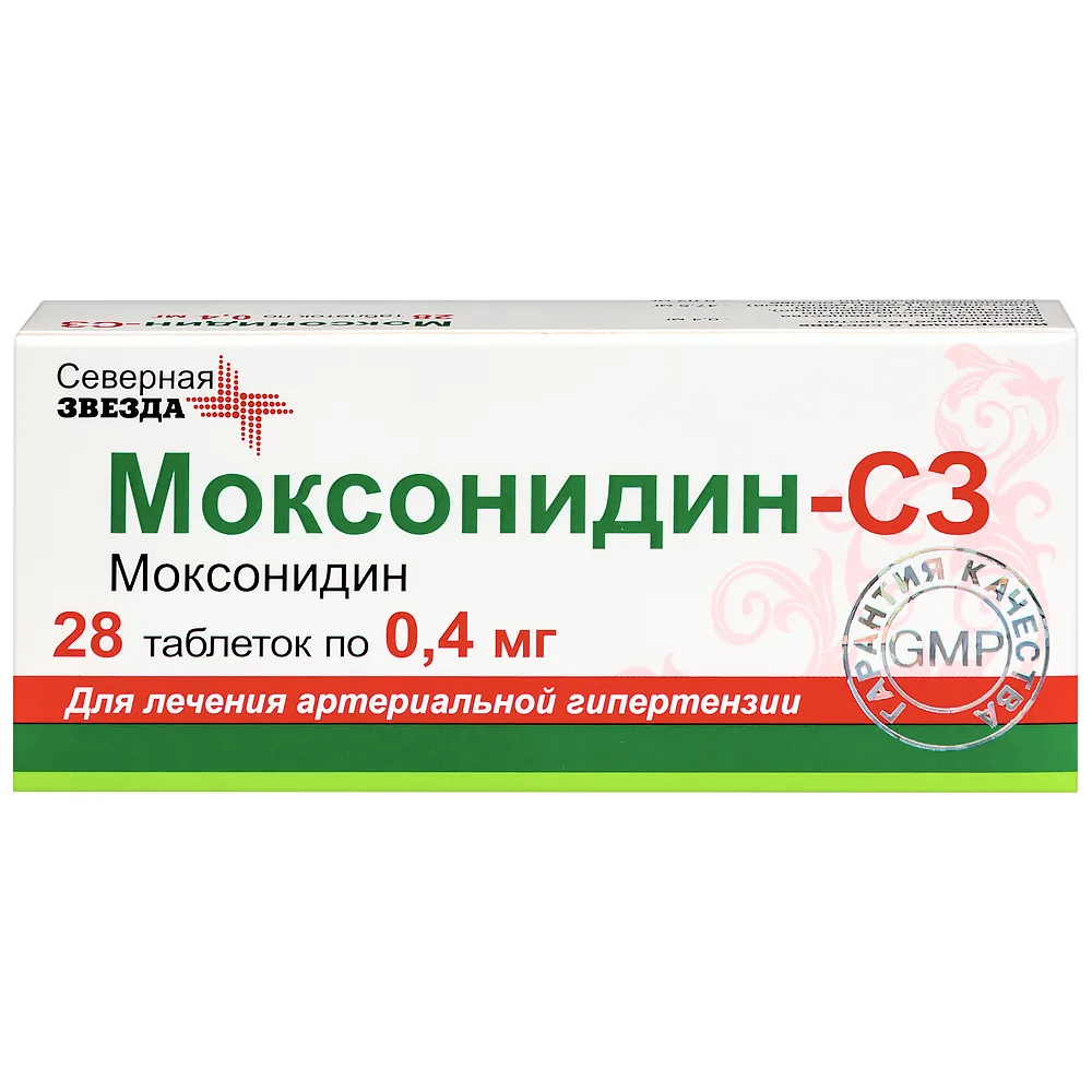 Moxonidine-C3 0.4 mg 28 coated tablets
