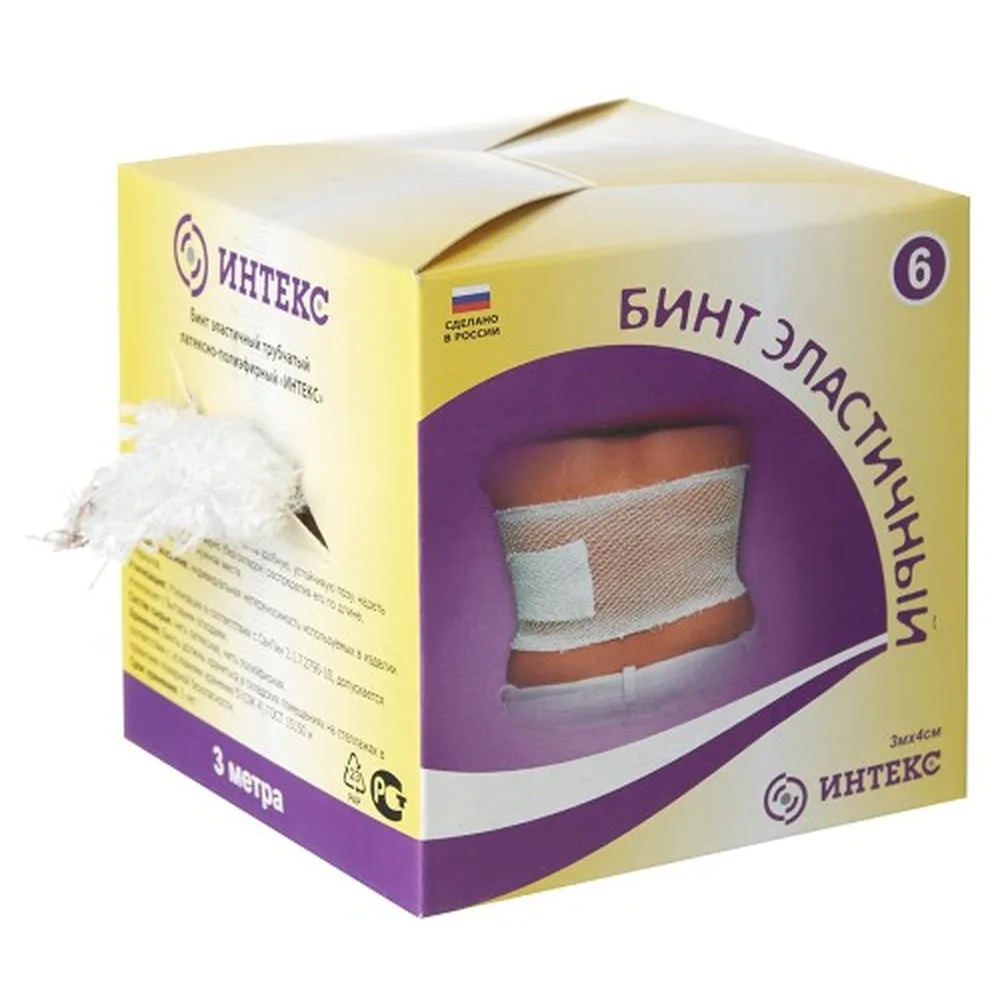 Intex latex-polyester elastic tubular bandage 3 meters No. 6
