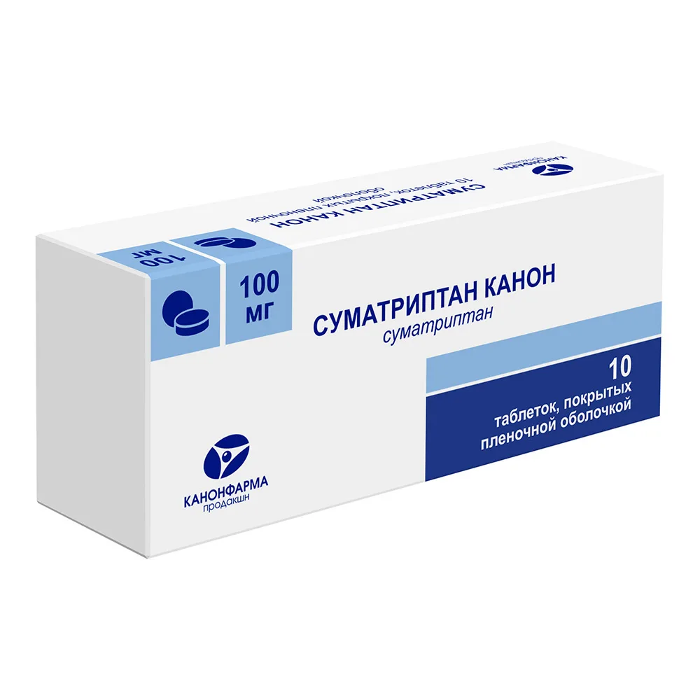 Sumatriptan Canon 100 mg 10 tablets, film-coated