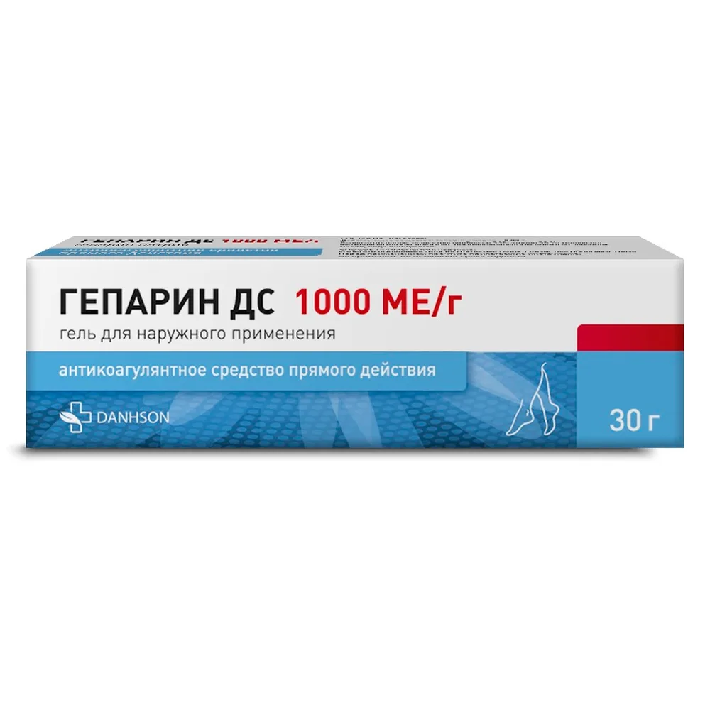 Heparin 1000 IU/g gel for external use 30 g